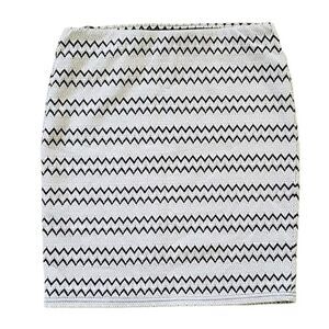 RD Style Stretchy Mini Chevron Print Pencil Skirt LARGE